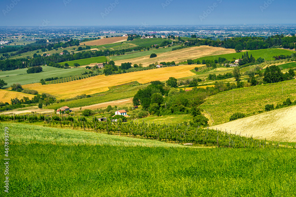 Panoramic view from Bertinoro, Emilia-Romagna, Italy