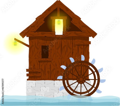 
Antiguo molino de agua para Belen navideño