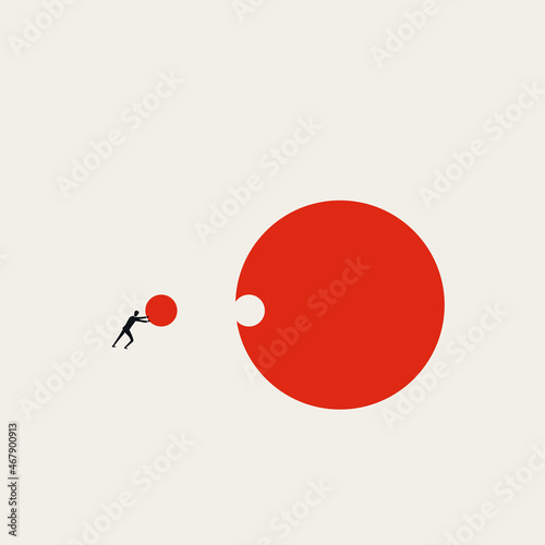 Business achievement and accomplishment vector concept. Symbol of success, completion, finish. Minimal illustration photo