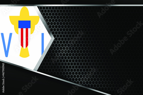 Virgin Islands flag business banner with black background