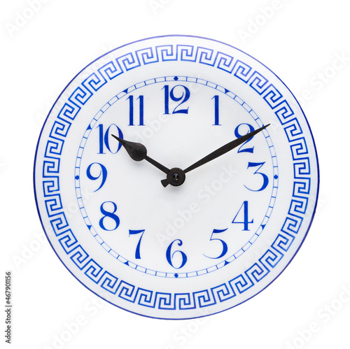 Antike Uhr isoliert auf weissem Hintergrund