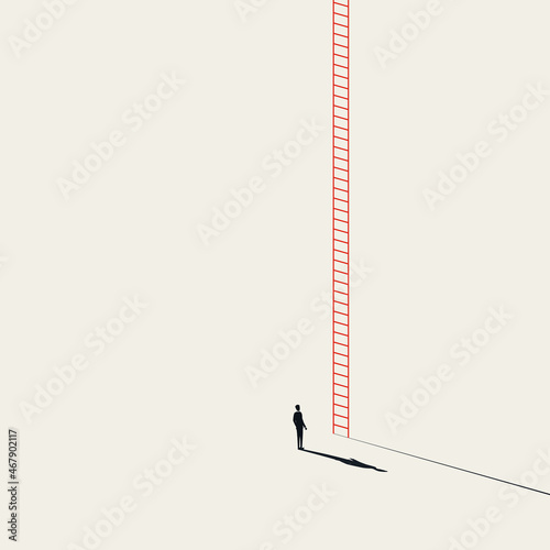 Business, career opportunity vector concept. Symbol of corporate ladder, ambition and success. Minimal illustration