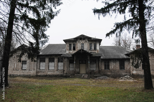 old abandoned mansion in vinnytska region ukraine photo