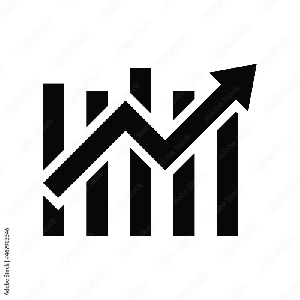growth graph chart icon design vector growth graph chart icon design vector