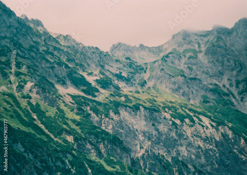 Shooting film in Totes Gebirge, hiking in the mountains photo