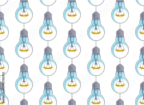 Light bulbs seamless backgr...