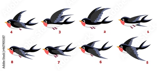 Cute animated bird