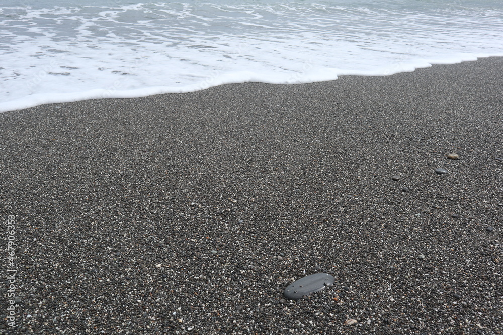 white bear waves and black sand beach with sunset design for freedom concept white bear waves and black sand beach with sunset design for freedom concept