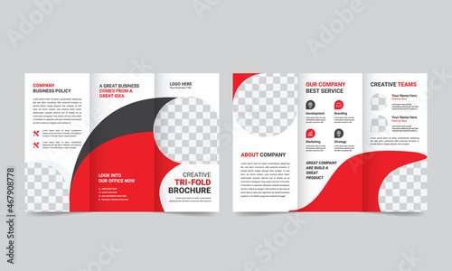 Brochure design, brochure template, creative tri-fold, trend brochure.