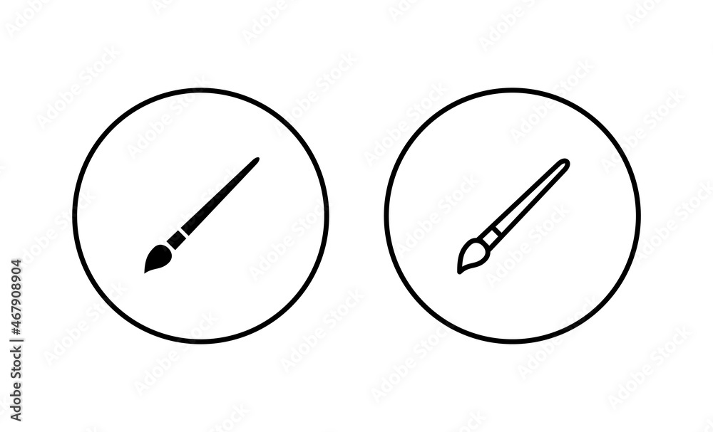 Paint icons set. paint brush sign and symbol. paint roller icon vector Paint icons set. paint brush sign and symbol. paint roller icon vector