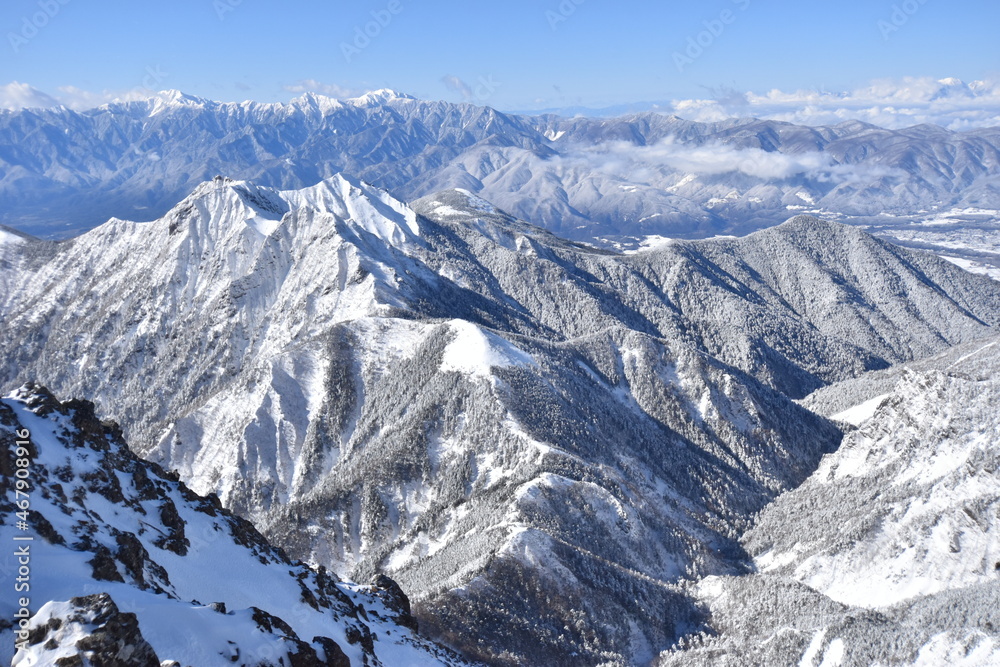 厳冬期の八ヶ岳登山