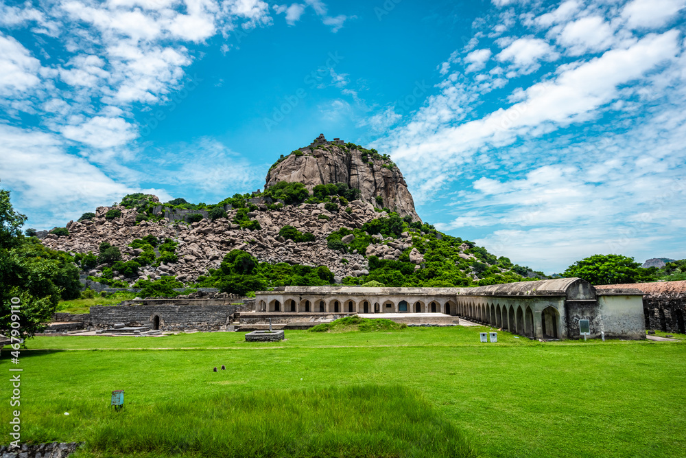 King Fort or Rajagiri Fort of Gingee or Senji in Tamil Nadu, India. It lies in Villupuram District, built by the kings of konar dynasty & maintained by Chola dynasty. Archeological survey of india
