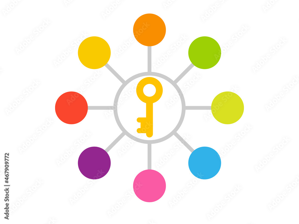 Key area icon. Clipart image isolated on white background Stock Vector