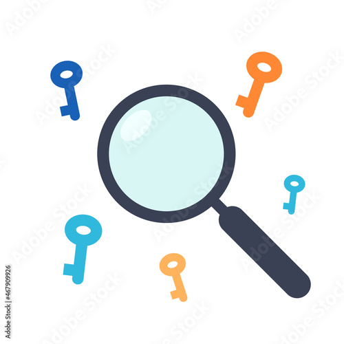Key findings icon. Clipart image isolated on white background