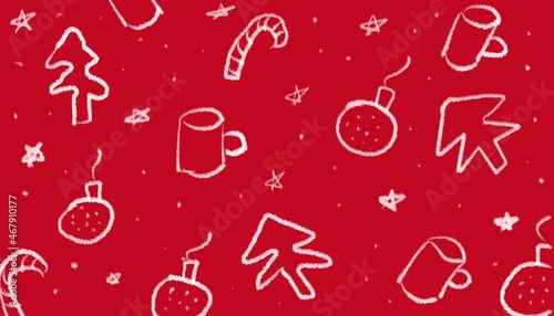 Christmas new year pattern background