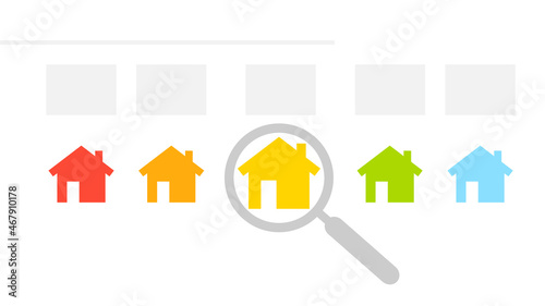 Property inspection slide template. Clipart image