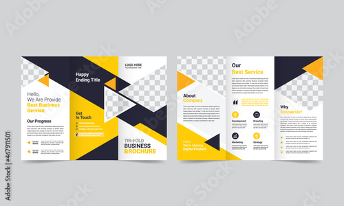 Brochure design, brochure template, creative tri-fold, trend brochure.