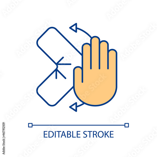 Do not fold RGB color icon. Take care of mattress. Careful maintenance. Using recommendation. Bending can lead to destruction. Isolated vector illustration. Simple filled line drawing