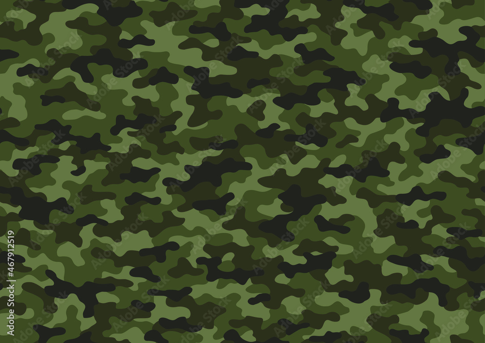 Camouflage seamless pattern texture. Abstract modern vector military camo backgound. Fabric textile print template. Vector illustration. Camouflage seamless pattern texture. Abstract modern vector military camo backgound. Fabric textile print template. Vector illustration.