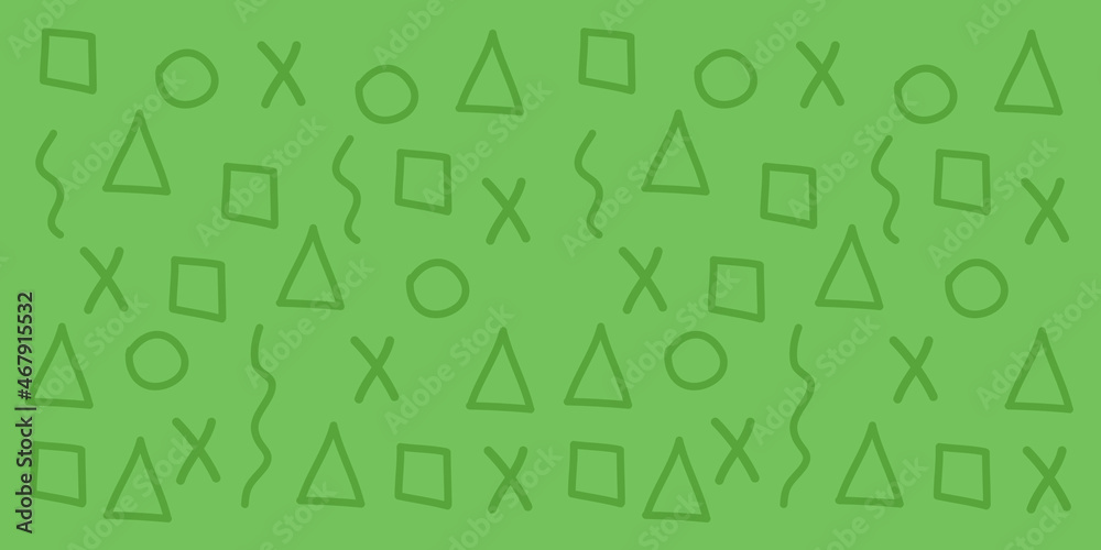 various shapes cute green abstract pattern pretty wide background ready for your design