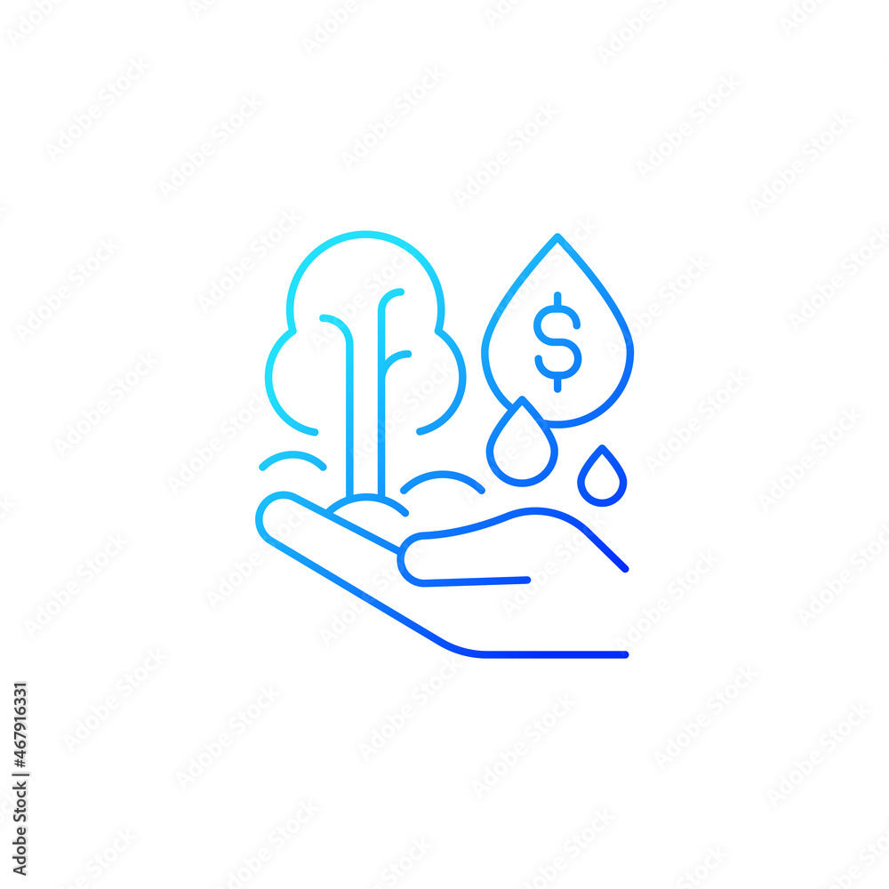 Investing gradient linear vector icon. Small business incentive. Financial support. Risk and return. Marketing strategy. Thin line color symbol. Modern style pictogram. Vector isolated outline drawing Investing gradient linear vector icon. Small business incentive. Financial support. Risk and return. Marketing strategy. Thin line color symbol. Modern style pictogram. Vector isolated outline drawing