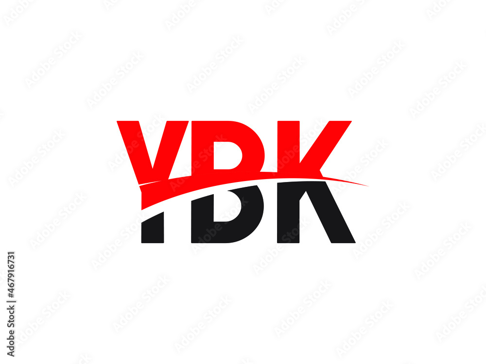 YBK Letter Initial Logo Design Vector Illustration