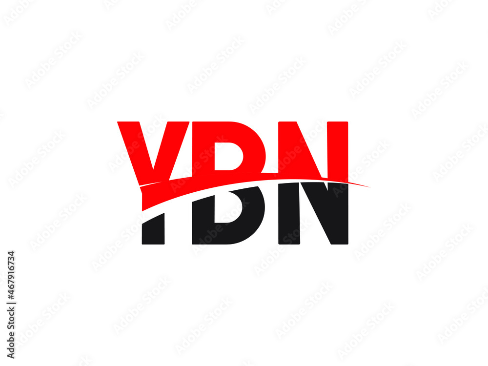 YBN Letter Initial Logo Design Vector Illustration