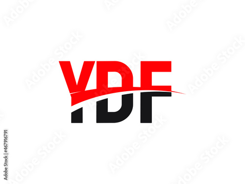 YDF Letter Initial Logo Design Vector Illustration