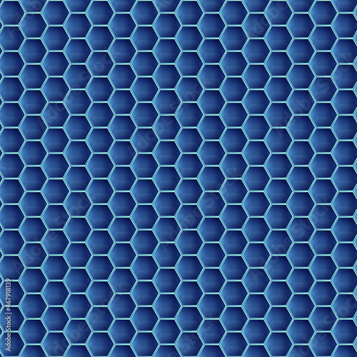 Seamless pattern of blue he...