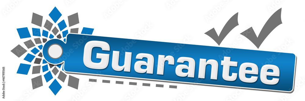 Guarantee Blue Grey Circular Label Tick Marks Guarantee Blue Grey Circular Label Tick Marks