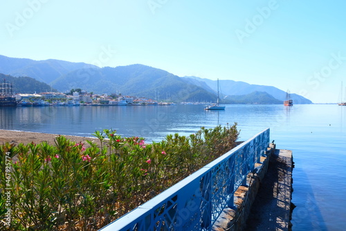 Marmaris bay in summer. Tropical view 