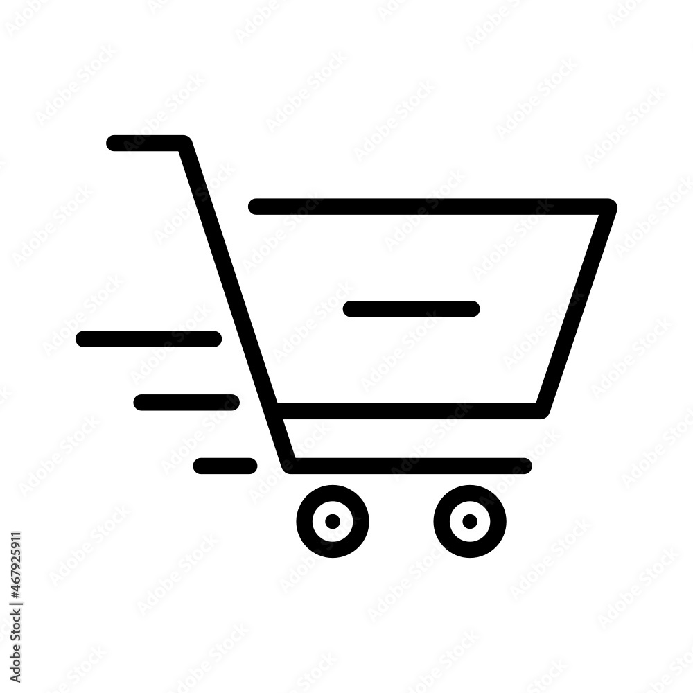 Minimal thin line e-commerce icon set.
