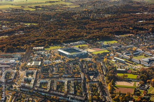 Luftaufnahme von Rostock Warnem  nde - Ostseestadion