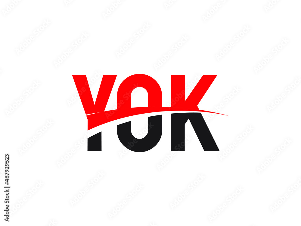 YOK Letter Initial Logo Design Vector Illustration YOK Letter Initial Logo Design Vector Illustration
