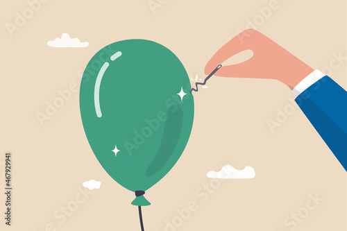 Strong economic structure, robust and tough stock or company, bitcoin or crypto currency to hedge against money, resilience and hard to explode, tough and strong balloon make needle bent.