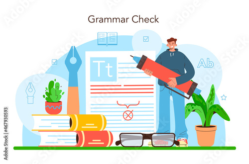 Proofreader. Printing house technology process, printed publications