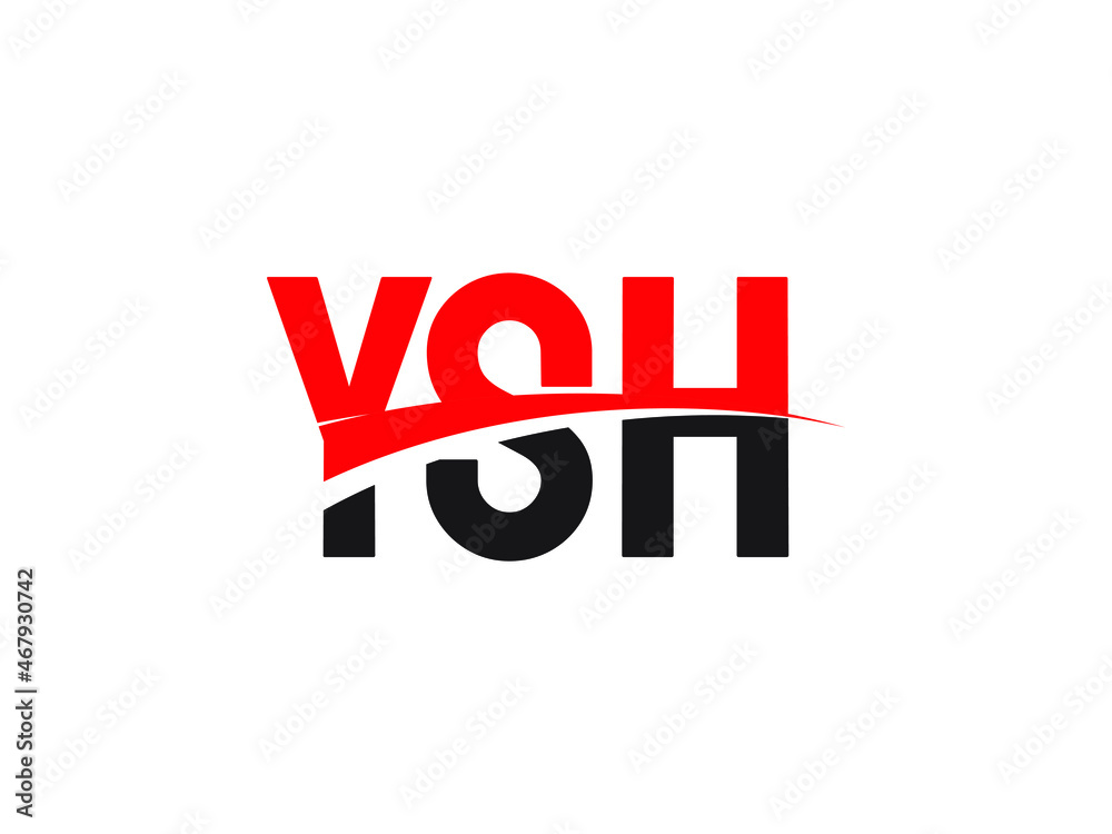 YSH Letter Initial Logo Design Vector Illustration