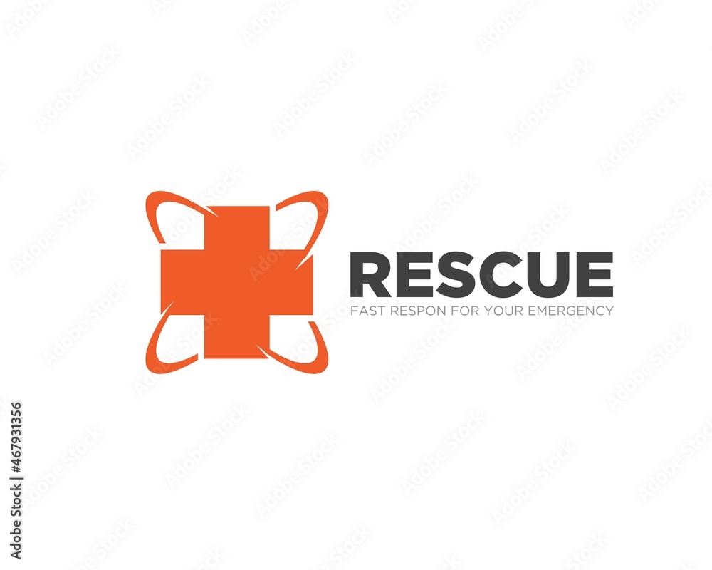 rescue health logo designs for medical service and emergency