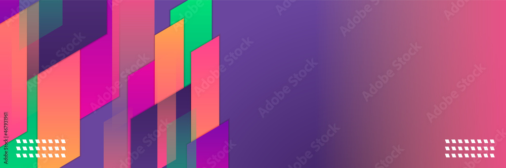 Abstract modern colorful gradient wide geometric banner design. Modern cover header background for website design, social media cover ads banner, flyer, invitation card Abstract modern colorful gradient wide geometric banner design. Modern cover header background for website design, social media cover ads banner, flyer, invitation card