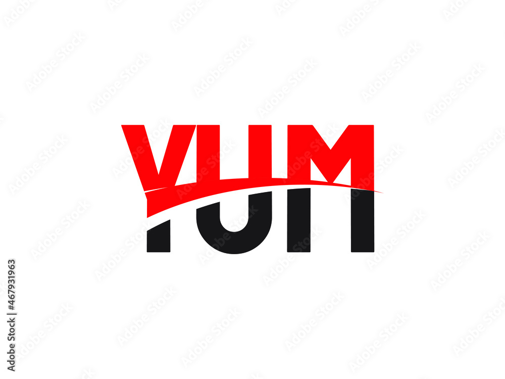 YUM Letter Initial Logo Design Vector Illustration