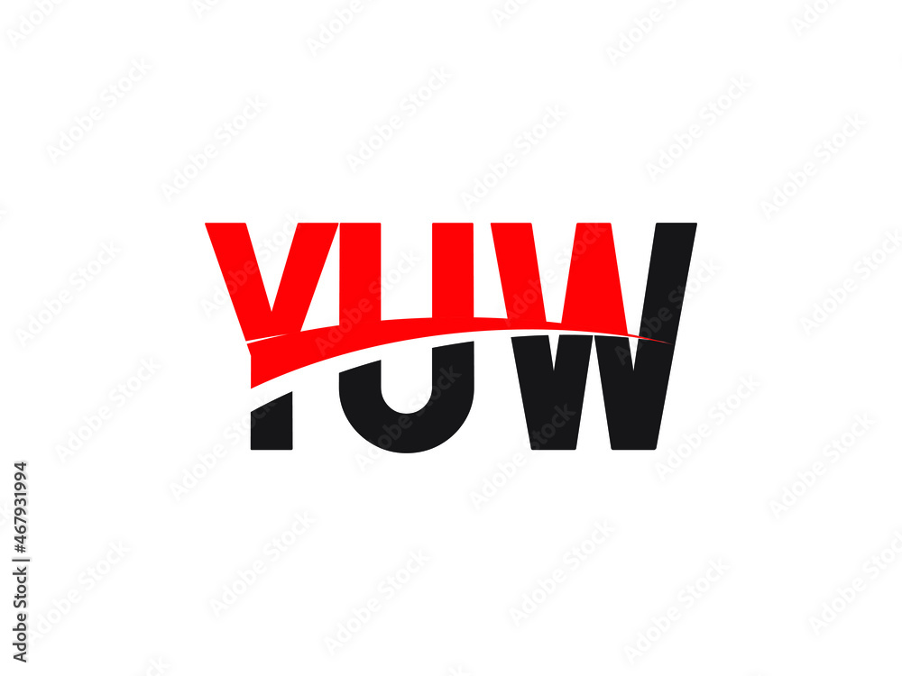YUW Letter Initial Logo Design Vector Illustration