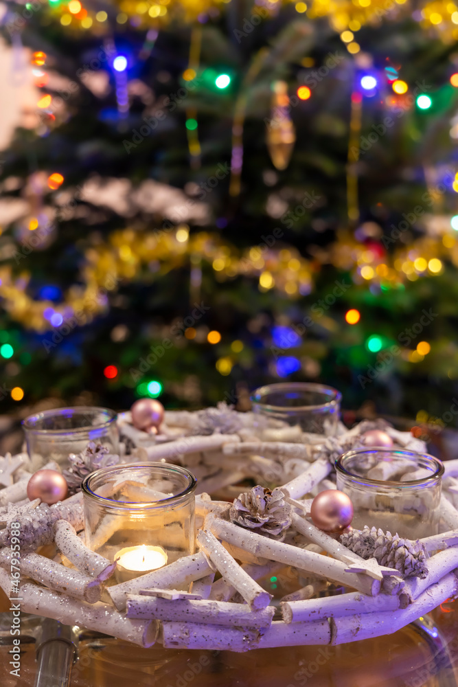 modern advent wreath with christmas tree modern advent wreath with christmas tree