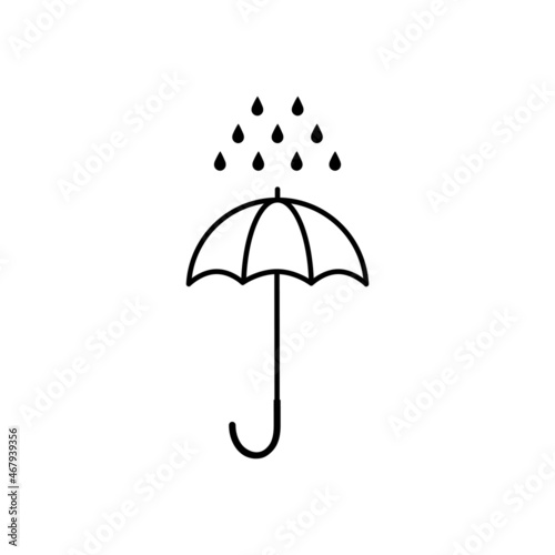Packing Label Icon Symbol. Keep Dry. Illustration. Vector Illustration EPS 10