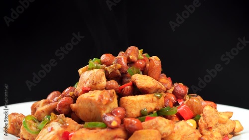 Chinese Famous Dish Traditional Sichuan Cuisine Kung Pao Chicken