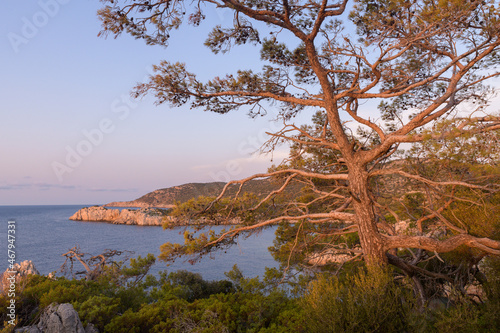 Fototapeta Naklejka Na Ścianę i Meble -  Romantic seashore scenery on the Lycian Way. Turkey