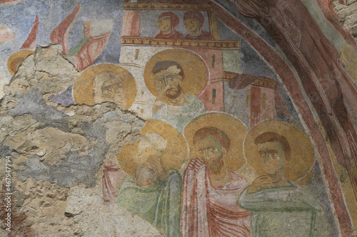 Frescos of  St. Nicholas church in Myra photo