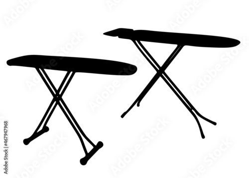 Ironing floor boards. Vector image.