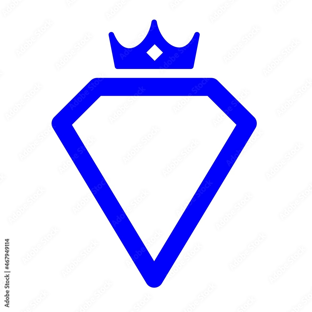 diamond crown bold outlined simple logo vector design diamond crown bold outlined simple logo vector design