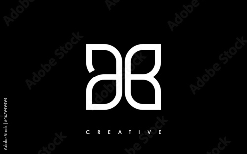 AB Letter Initial Logo Design Template Vector Illustration