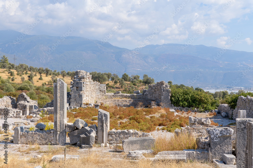 Byzantine Basilica ruins at ancient city Xanthos.